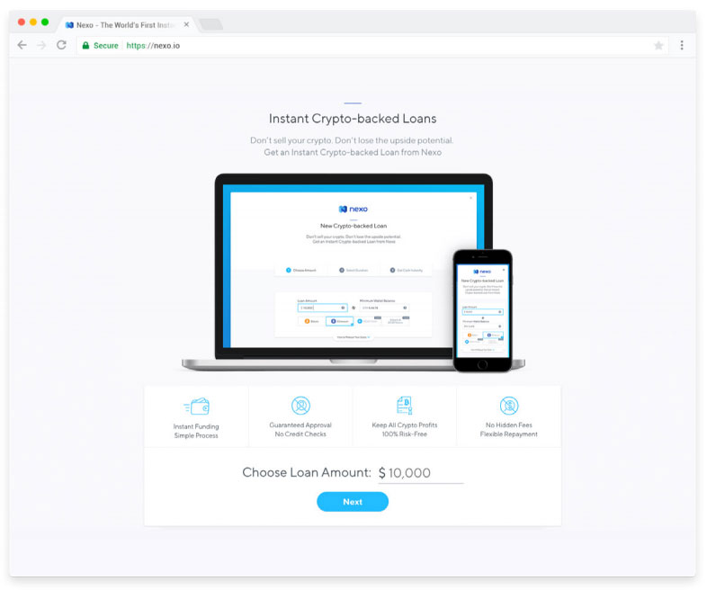 Pożyczki nexo-kryptowalutowe